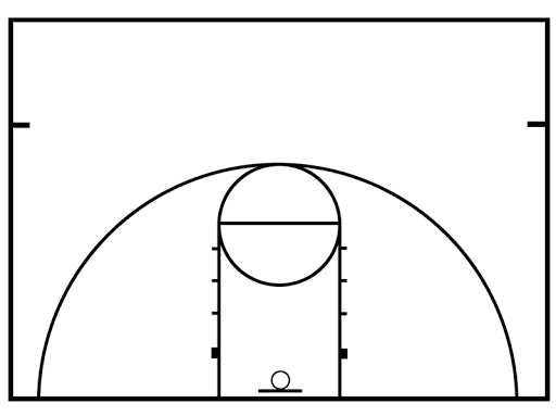 Basketball Court Line Painting