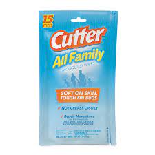 Cutter All Family Mosquito Wipes (15 Wipes)